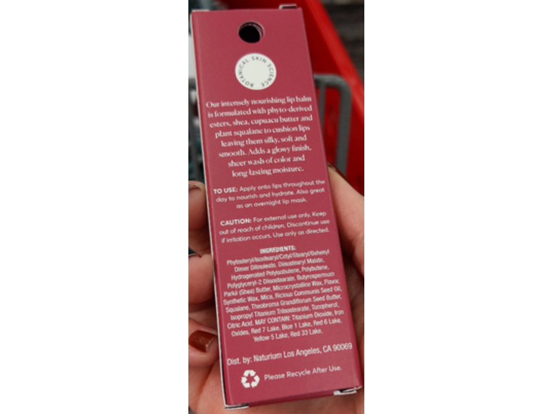 Naturium Phyto-Glow Lip Balm, Jam, 0.34 fl oz/10 mL