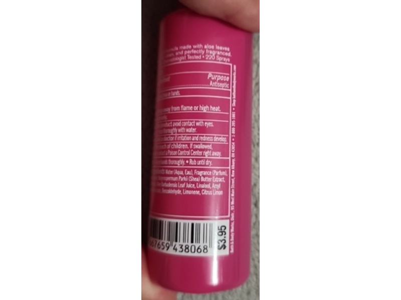 Bath & Body Works Anti-Bacterial Hand Spray, Strawberry Bite, 1 fl oz/29 mL