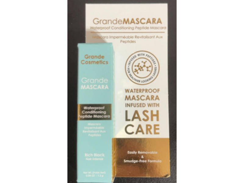 Grande Mascara Waterproof Conditioning Peptide Mascara, 0.15 oz/1.3 g