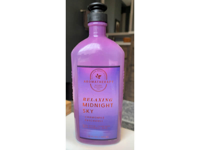 Bath & Body Works Aromatherapy Relaxing Midnight Sky Body Wash + Foam Bath, Chamomile Patchouli, 10 fl oz/291 mL