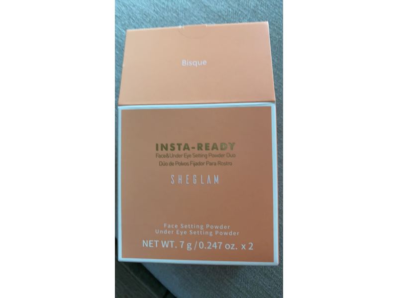 Sheglam Insta-Ready Face & Under Eye Setting Powder Duo, Bisque, 0.247 oz/7 g