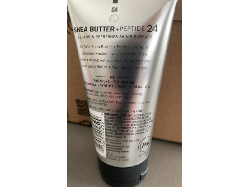 Olay Regenerist Shea Butter + Peptide 24 Nourishing Facial Wash, 5.0 fl oz/150 mL