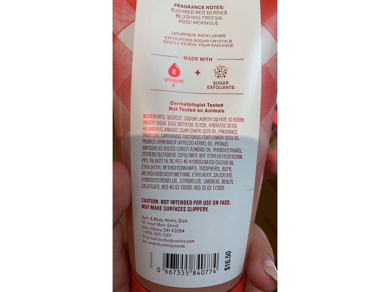 Bath & Body Works Foaming Sugar Body Scrub, Gingham Love, 8 oz/226 g