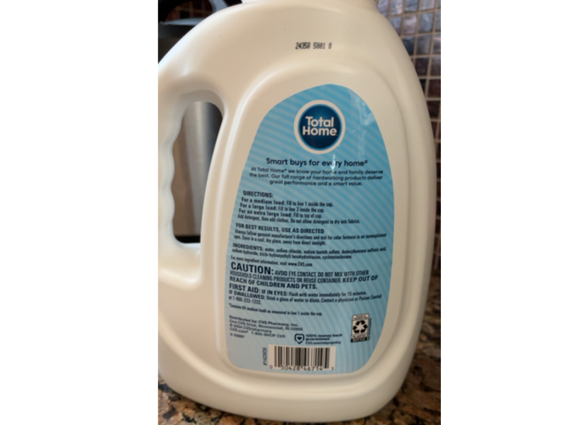 Total Home Laundry Detergent, 64 Loads, 100 fl oz/2.95 L