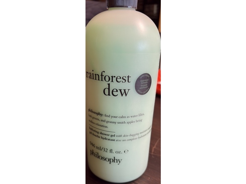 Philosophy Hydrating Shower Gel, Rainforest Dew, 32 fl oz/946 mL