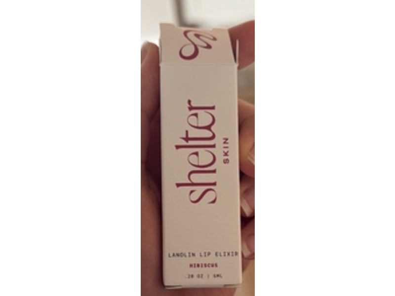 Shelter Skin Lanolin Lip Elixir, Hibiscus, 0.20 oz/6 mL