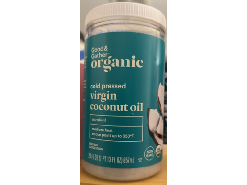 Good & Gather Organic Cold Pressed Virgin Coconut Oil, 29 fl oz/857 mL