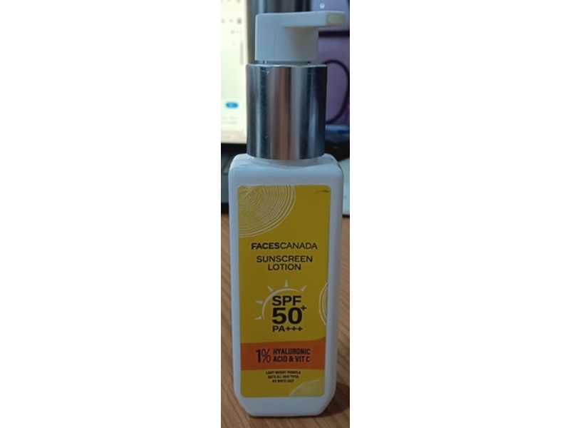 FacesCanada Sunscreen Lotion, SPF 50+ PA+++, 100 mL