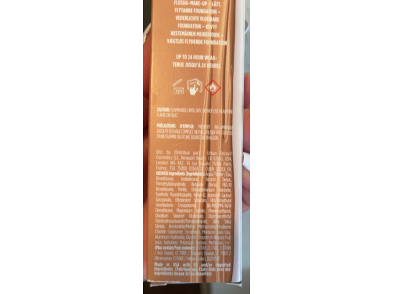 Urban Decay Stay Naked Weightless Liquid Foundation, 50WY Medium Warm Yellow, 1 fl oz/30 mL