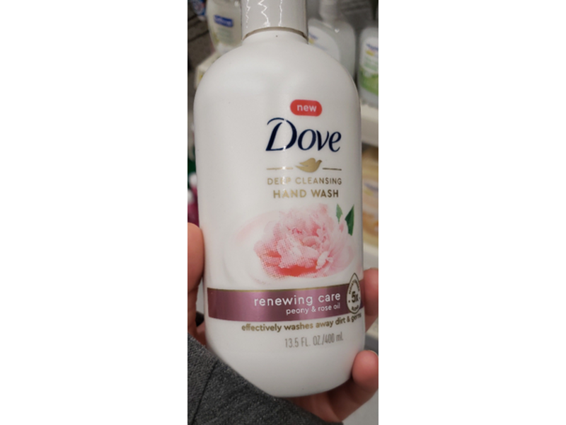 Dove Deep Cleansing Hand Wash, Renewing Care, Peony & Rose Oil, 13.5 fl oz/400 mL