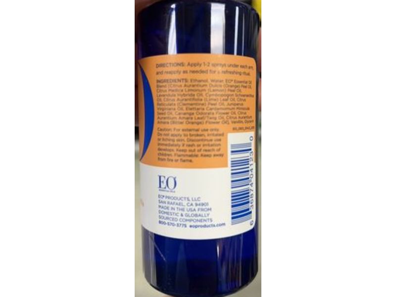 EO Deodorant Spray, Orange Blossom Vanilla, 4 fl oz/118 mL