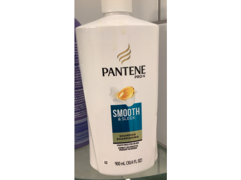 Pantene Smooth & Sleek Shampoo, Pro V, 30.4 fl oz/900 mL, Pack Of 4