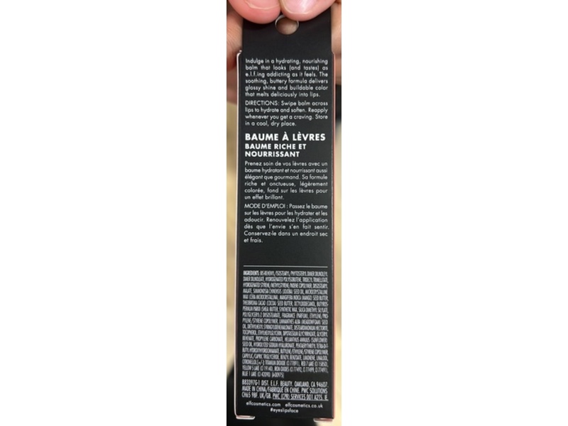 E.l.f. Glow Reviver Melting Lip Balm, Peach Ring, 0.52 oz/15 g