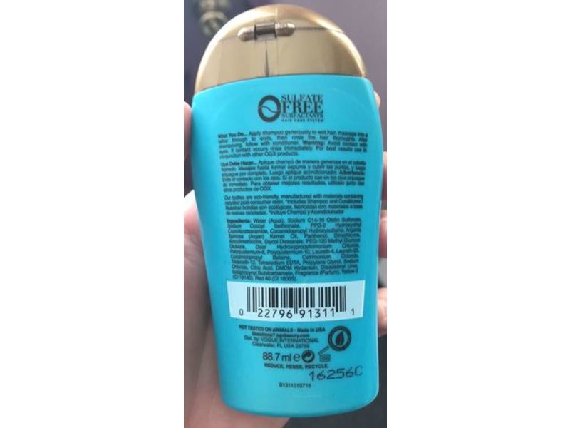 Ogx Shampoo, Renewing + Argan Oil Of Moroccan, 3 fl oz/88.7 ml