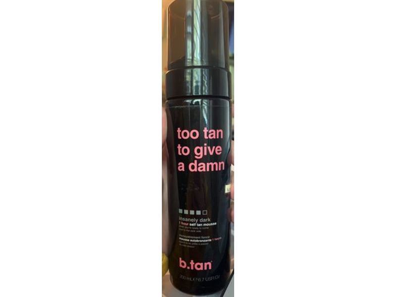 B.Tan Too Tan To Give A Damn Self Tan Mousse, Insanely Dark, 6.7 fl oz/200 mL