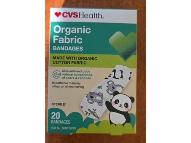 CVS Health Organic Fabric Bandages, Aloe, 20 Count