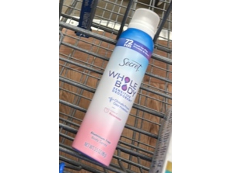 Secret Whole Body Deodorant, Rosewater Scent, 3.5 oz/99 g