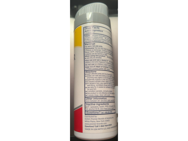 Premier Antifungal Powder Spray, Tolnaftate, 4.6 oz/130 g