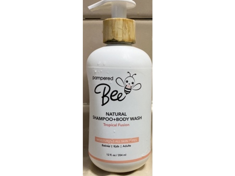 Pampered Bee Natural Shampoo & Body Wash, Tropical Fusion, 12 fl oz/354 mL