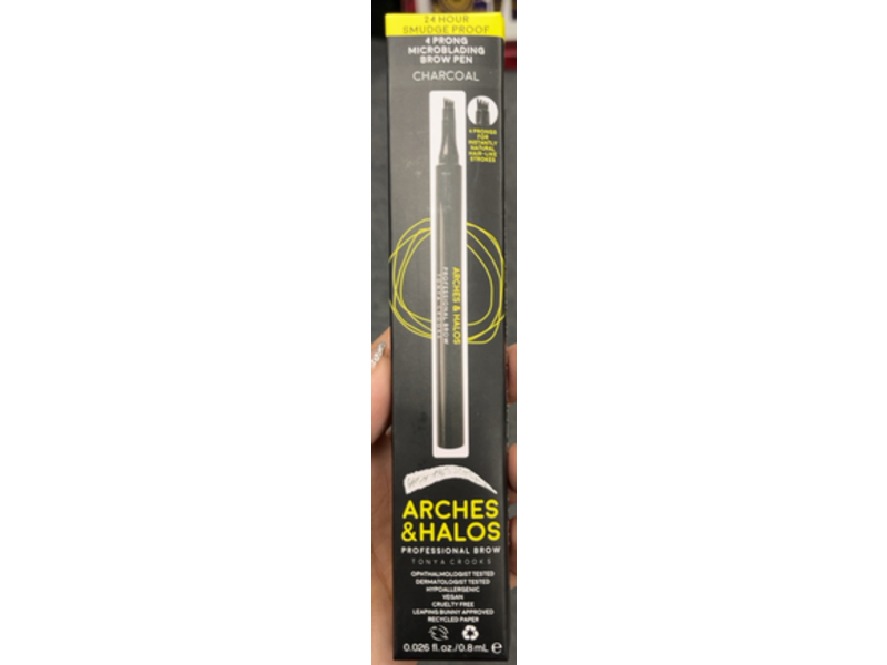 Arches & Halos Microblading Brow Pen, Charcoal, 0.026 fl oz/0.8 mL