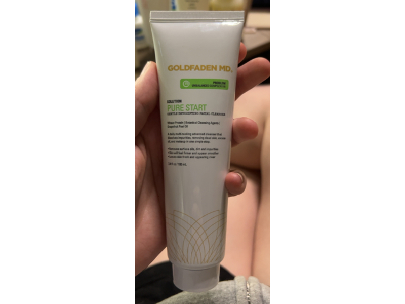 Goldfaden MD Pure Start Gentle Detoxifying Facial Cleanser, 3.4 fl oz/100 mL
