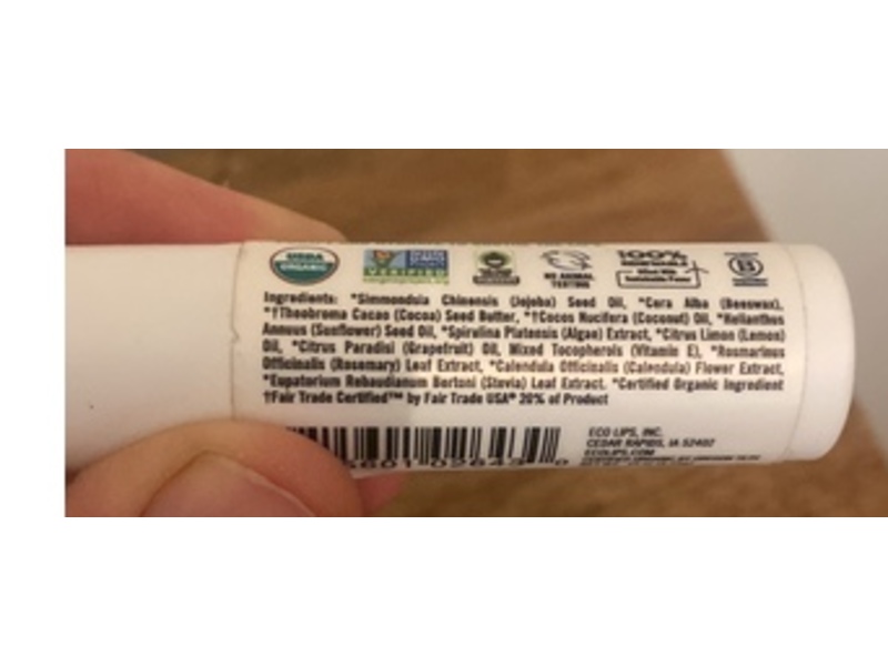 Eco Lips Food Lip Balm, Lemon, 0.15 oz