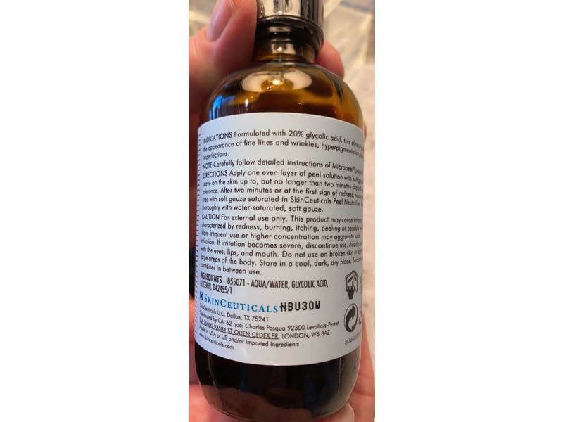 Skinceuticals Micropeel 20 Solution, Correct, Glycolic Acid, 4 fl oz/120 mL