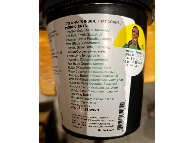 Lush Face & Body Scrub, Ocean Salt, 8.8 oz/250 g