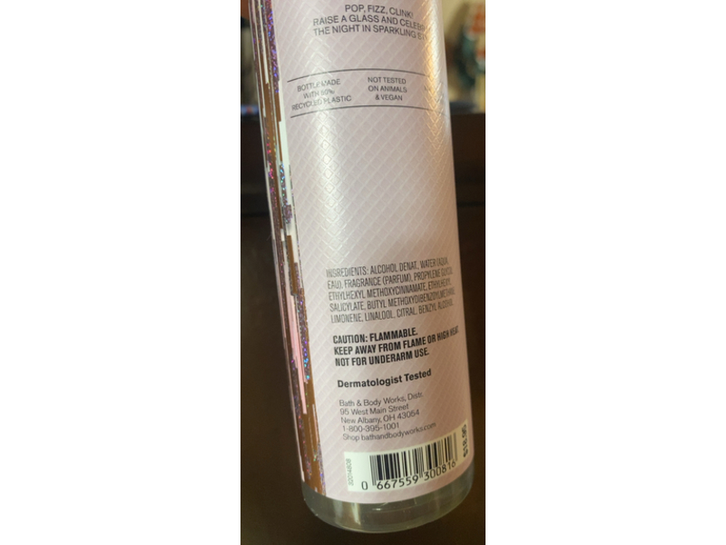 Bath & Body Works Fine Fragrance Mist, Champagne Toast, 8fl oz/236mL