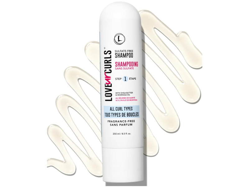 LUS Love UR Curls Sulfate-Free Shampoo, Shea Butter & Moringa Oil, Fragrance Free, 8.5 fl oz/250 mL