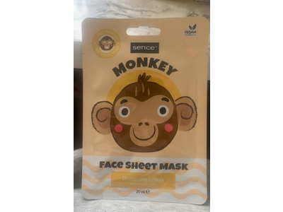 Sence Monkey Face Sheet Mask, Banana Scent, 20 mL