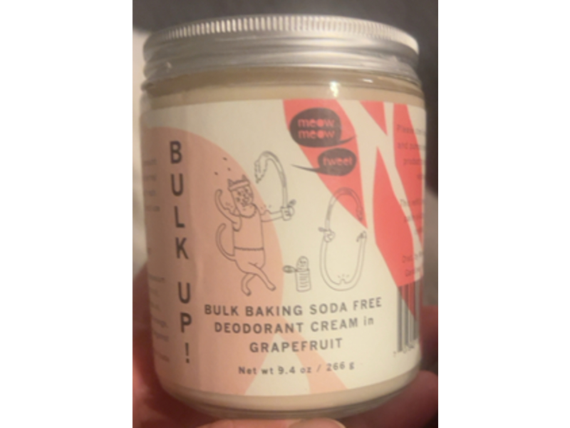 Meow Meow Tweet Bulk Up Deodorant Cream, Grapefruit, 9.4 oz/266 g