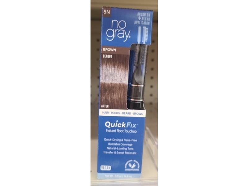No Gray Quick Fix Instant Root Touch Up, 5N Brown, 0.5 fl oz/14.8 mL