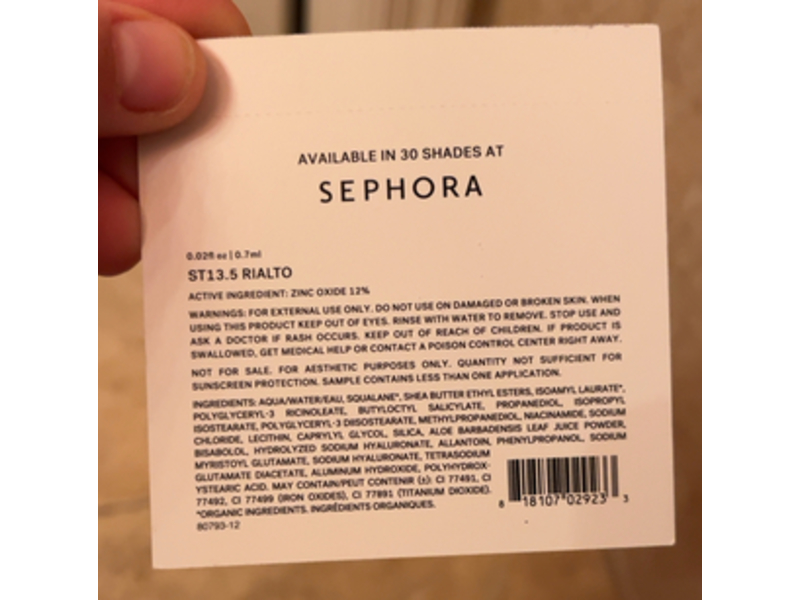 Ilia Super Serum Skin Tint, ST13.5 RIALTO, SPF 40, 0.02 fl oz/0.7 mL