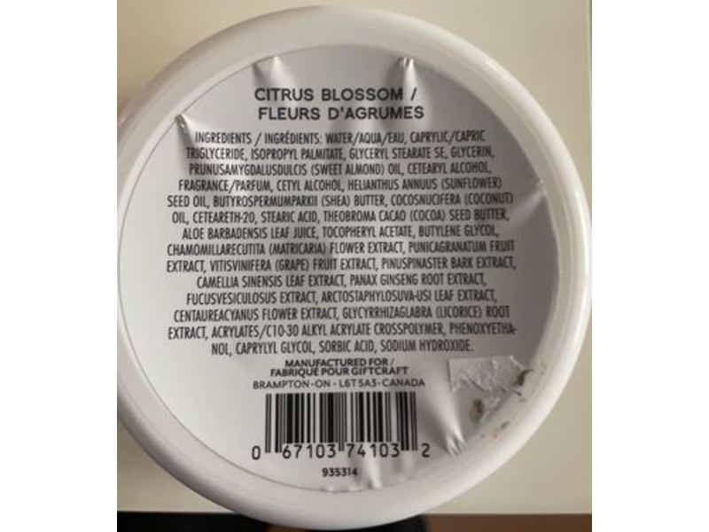 Earth Luxe Nourishing Body Butter, Citrus Blossom, 8.5 oz/250 g