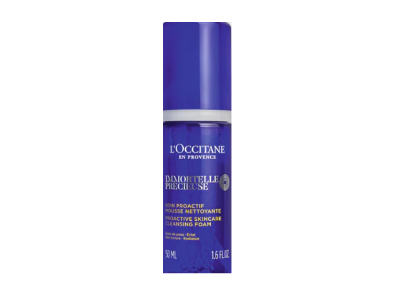 L'Occitane En Provence Immortelle Precious Proactive Skincare Cleansing Foam, 1.6 fl oz/50 mL