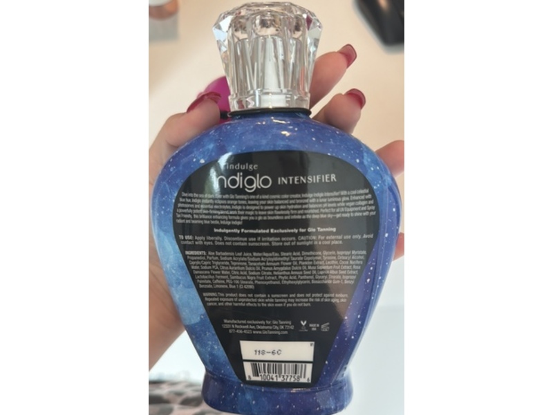 Glo Tanning Indulge Intensifier Dark Tanning Lotion, Indiglo, 13.4 fl oz/400 mL