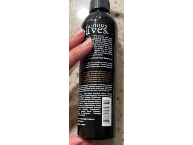 Famous Dave’s Professional Self Tanner, Light/Medium, 8 fl oz/236 mL