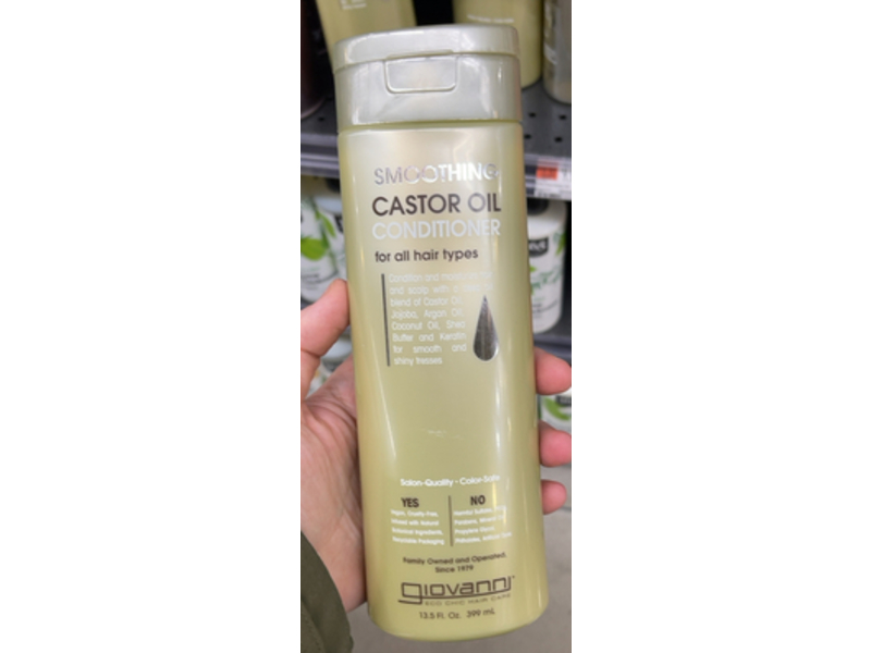 Giovanni Smoothing Conditioner, Castor Oil, 13.5 fl oz/399 mL