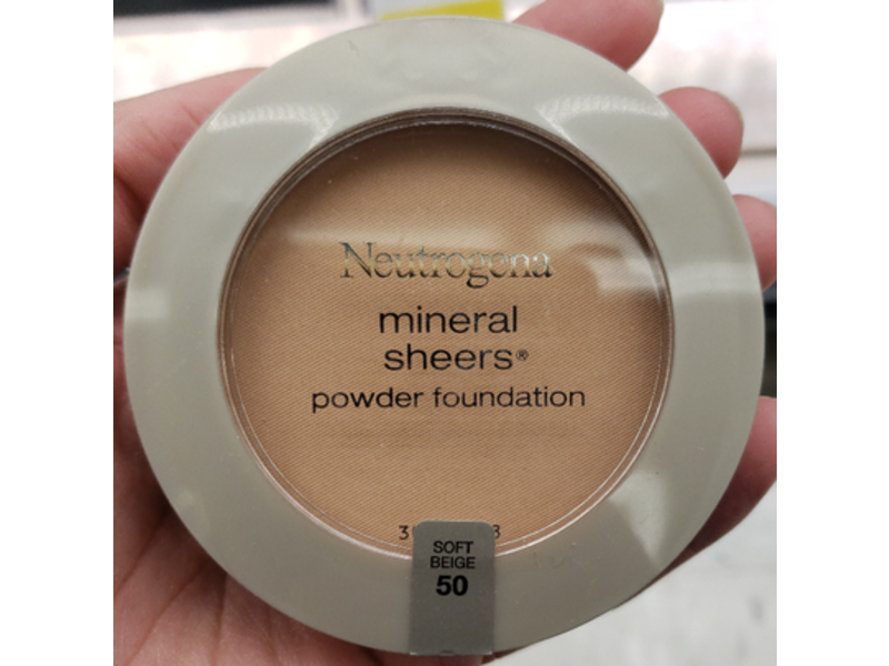 Neutrogena Mineral Sheers Powder Foundation, Soft Beige 50, 0.34 oz/9.6 g