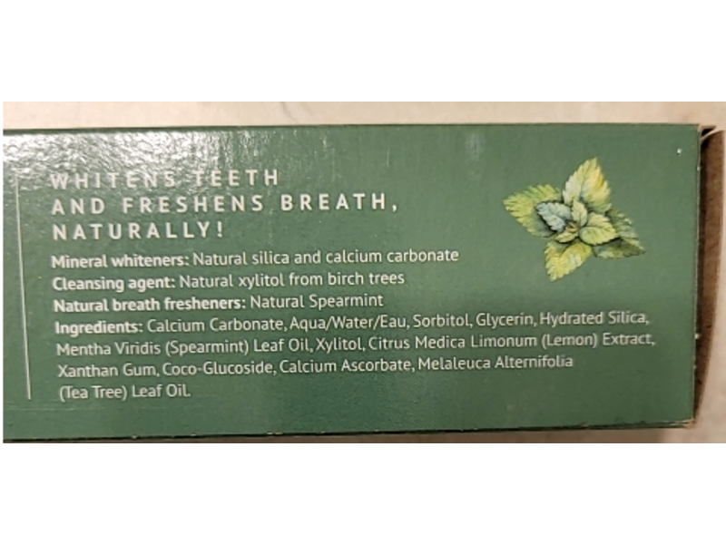 The Green Beaver Toothpaste, Spearmint, 2.5 fl oz/75 mL