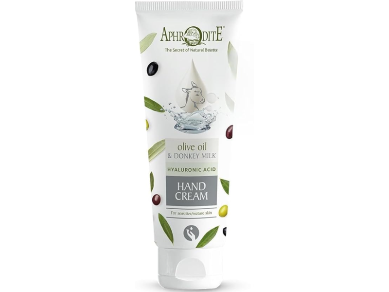 Aphrodite Hand Cream, Olive Oil & Donkey Milk, 3.38 fl oz/100 mL