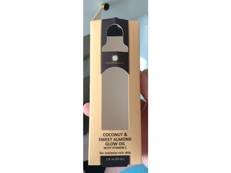 Rich Radiance Glow Oil, Coconut & Sweet Almond, Vitamin C, 1 fl oz/30 mL