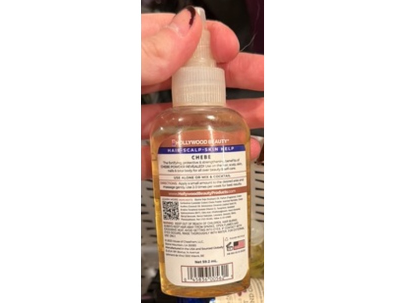 Hollywood Beauty Chebe 100% Natural Oil For Hair, Scalp & Skin, 2 fl oz/59.2 mL