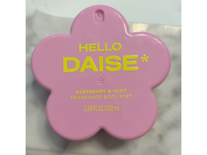 Hello Daise Fragrance Body Mist, Raspberry & Mint, 3.38 fl oz/100 mL