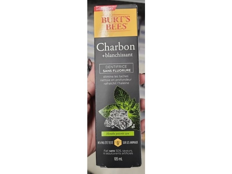 Burt's Bees Charcoal + Whitening Toothpaste, Zen Peppermint, 105 mL