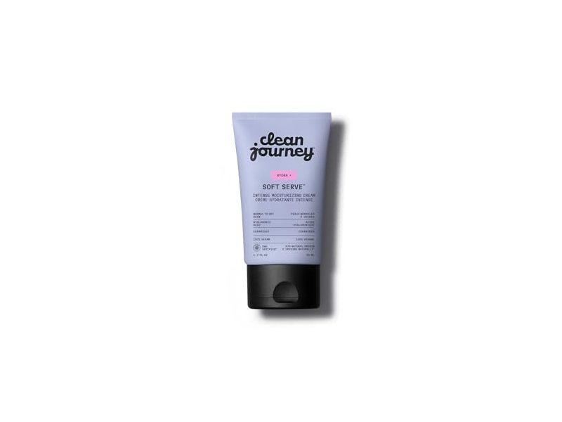 Cleanjourney Soft Serve Intense Moisturizing Cream, Hyaluronic Acid, Ceramides, 1.7 fl oz/50 mL