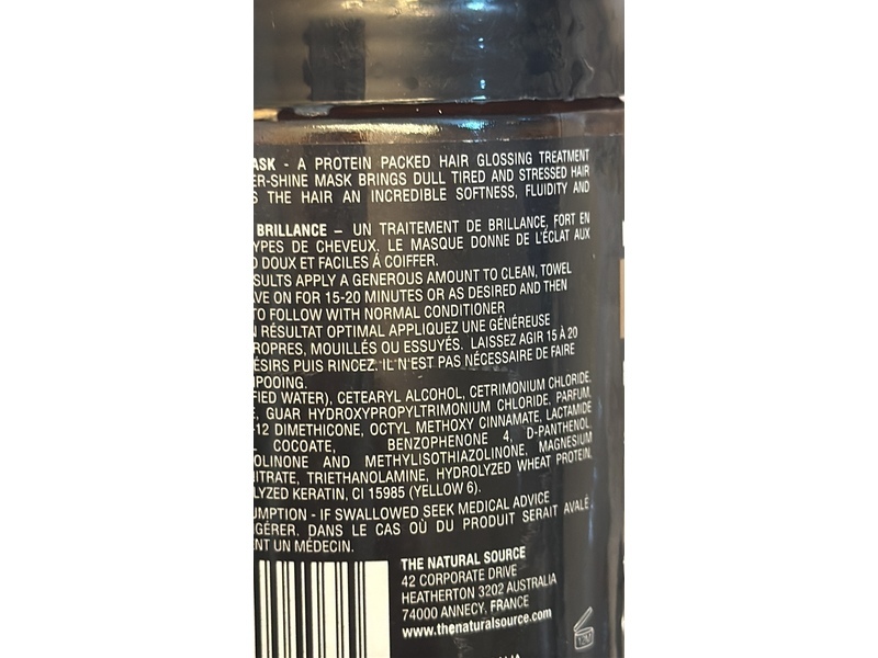 The Natural Source Micro-Brewed Naturopathic Hi-Shine Super Shine Mask, 5.2 oz/150 g