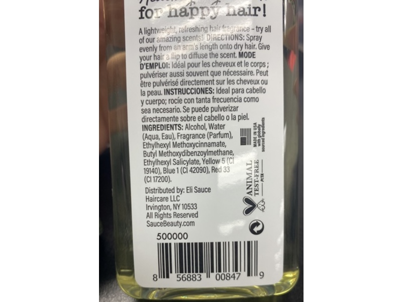 Sauce Beauty Hair Fragrance, Avocado & Pear Blossom Notes, 5.2 fl oz/153 mL