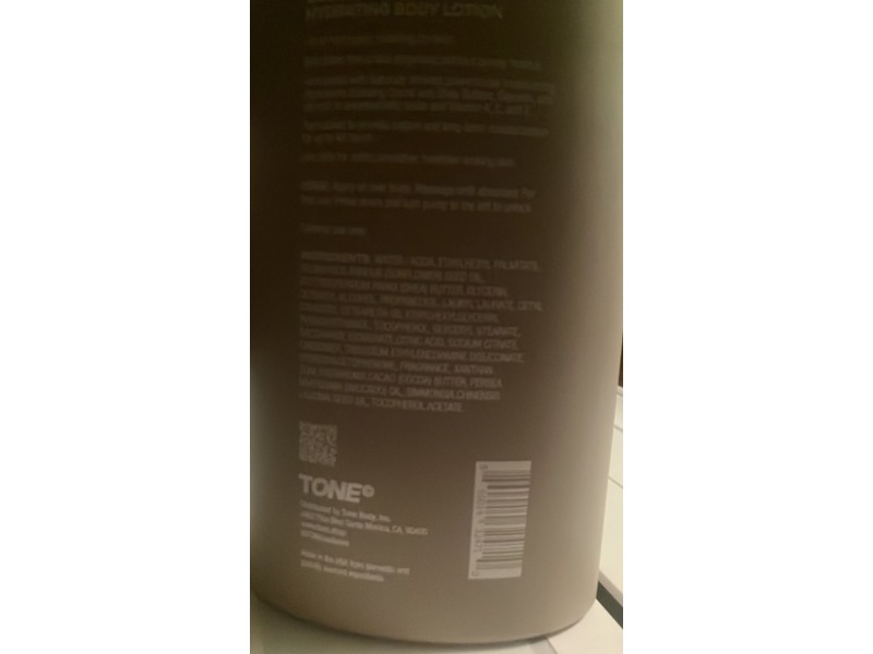 Tone Hydrating Body Lotion, Coconut, 16 fl oz/480 mL